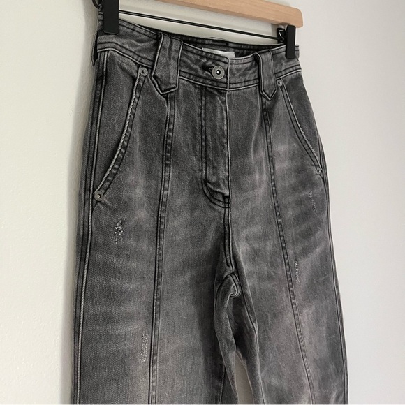 NWT Something Navy Roxie Snap Denim Jeans Washed Black Size 0 - Picture 7 of 12